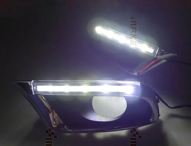 12 В 6000 К светодиодный DRL Дневной ходовой светильник чехол для Toyota Camry 2009-2011 противотуманная фара рамка противотуманный светильник для автомобиля
