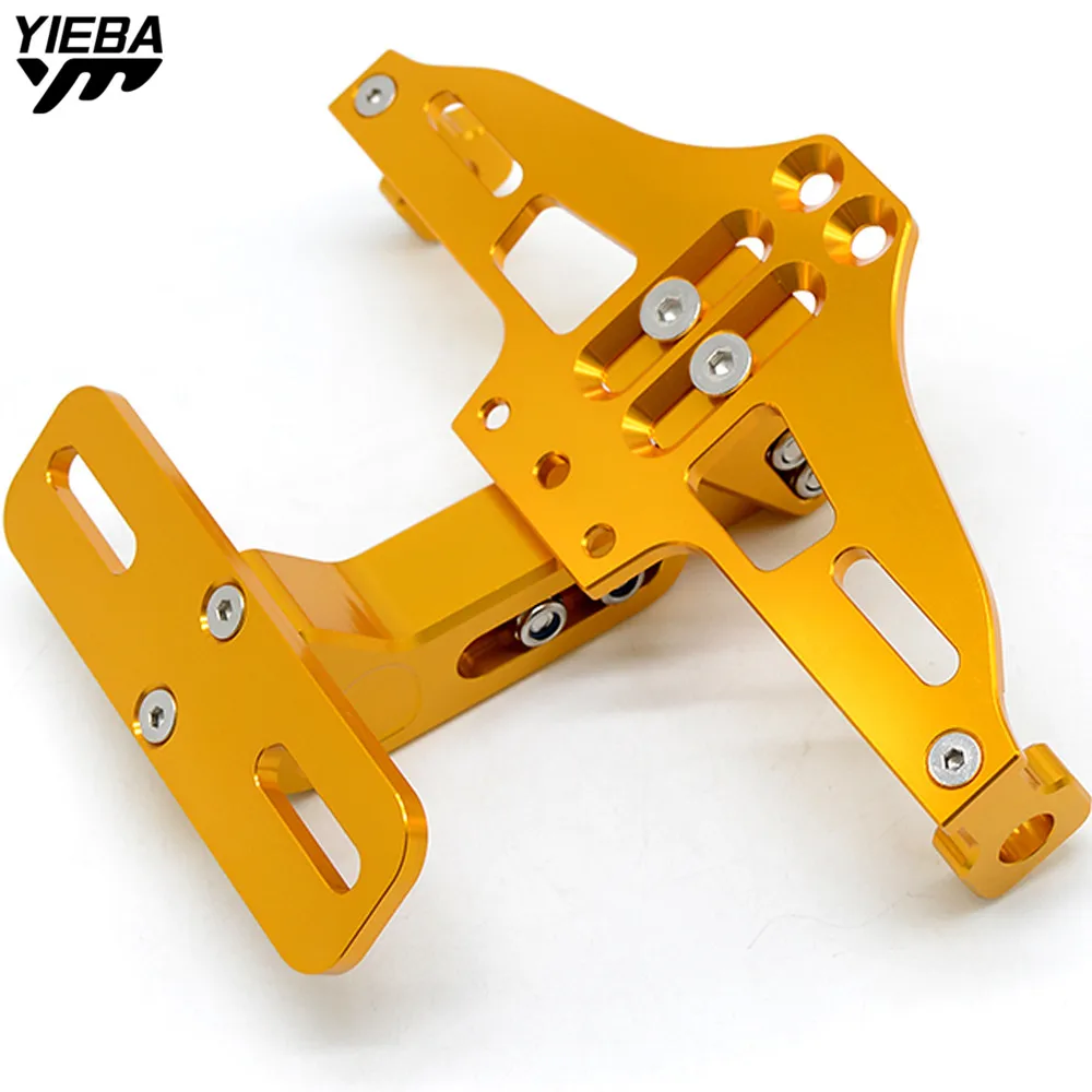 Универсальный CNC Мотоцикл Регулируемый держатель номерного знака для KAWASAKI NINJA ZX10R