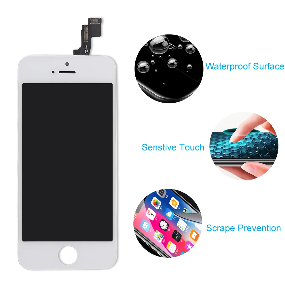 Grade AAA Quality LCD Display for iPhone 5 5G 5C 5S SE Touch Screen Digitizer Assembly Replacement + Repair Tools | Мобильные