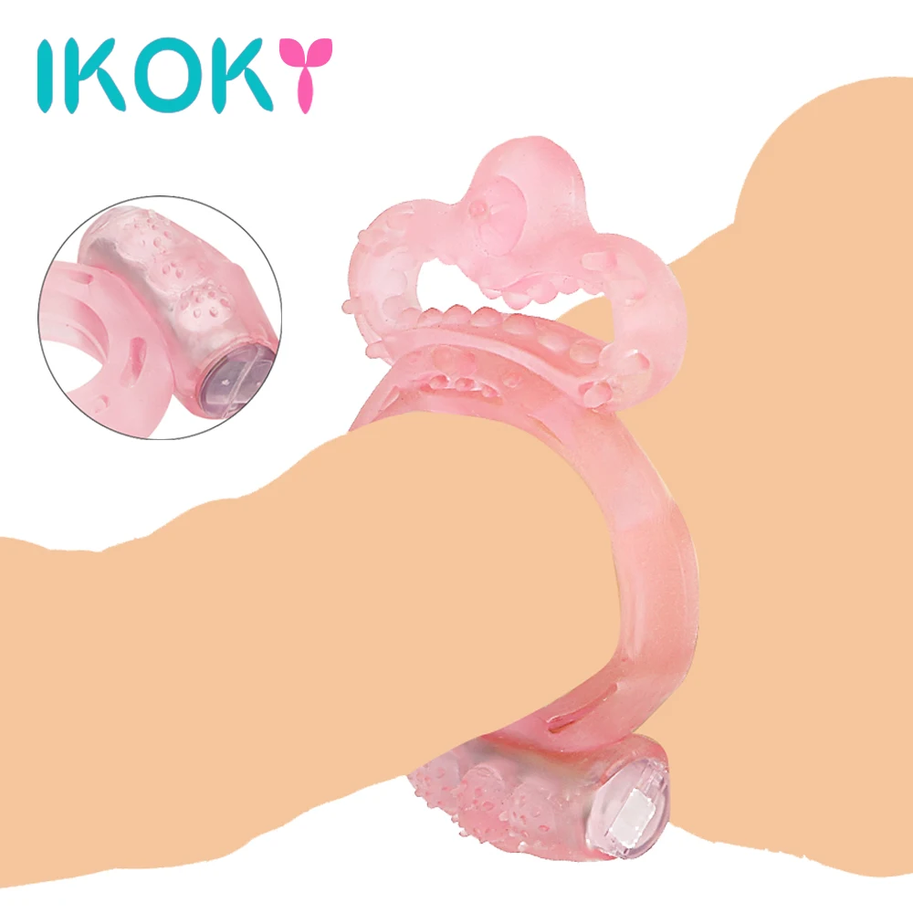 Кольца для пениса ikoky кольца с задержкой эякуляции двойное кольцо вибратор секс