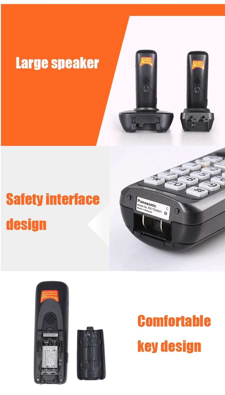 Цифровой беспроводной телефон с bluetooth ответной машиной Handfree Голосовая почта с подсветкой lcd беспроводной телефон для офиса дома черный