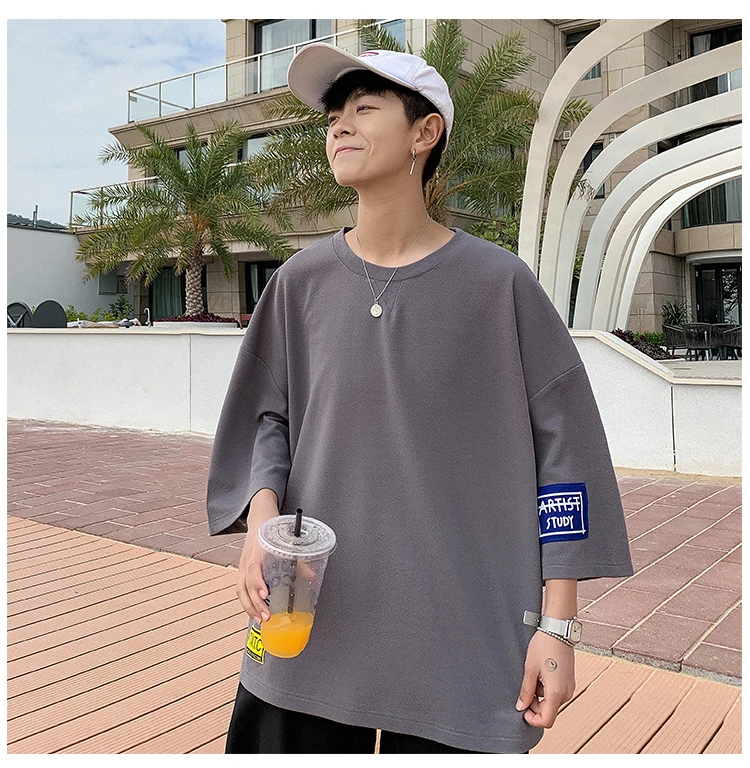 Футболка мужская приталенная с коротким рукавом из 2019 хлопка | Мужская одежда