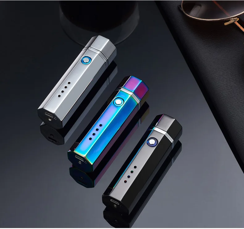Электронная плазменная Зажигалка Pippe двойная дуга USB зарядка травка для сигарет