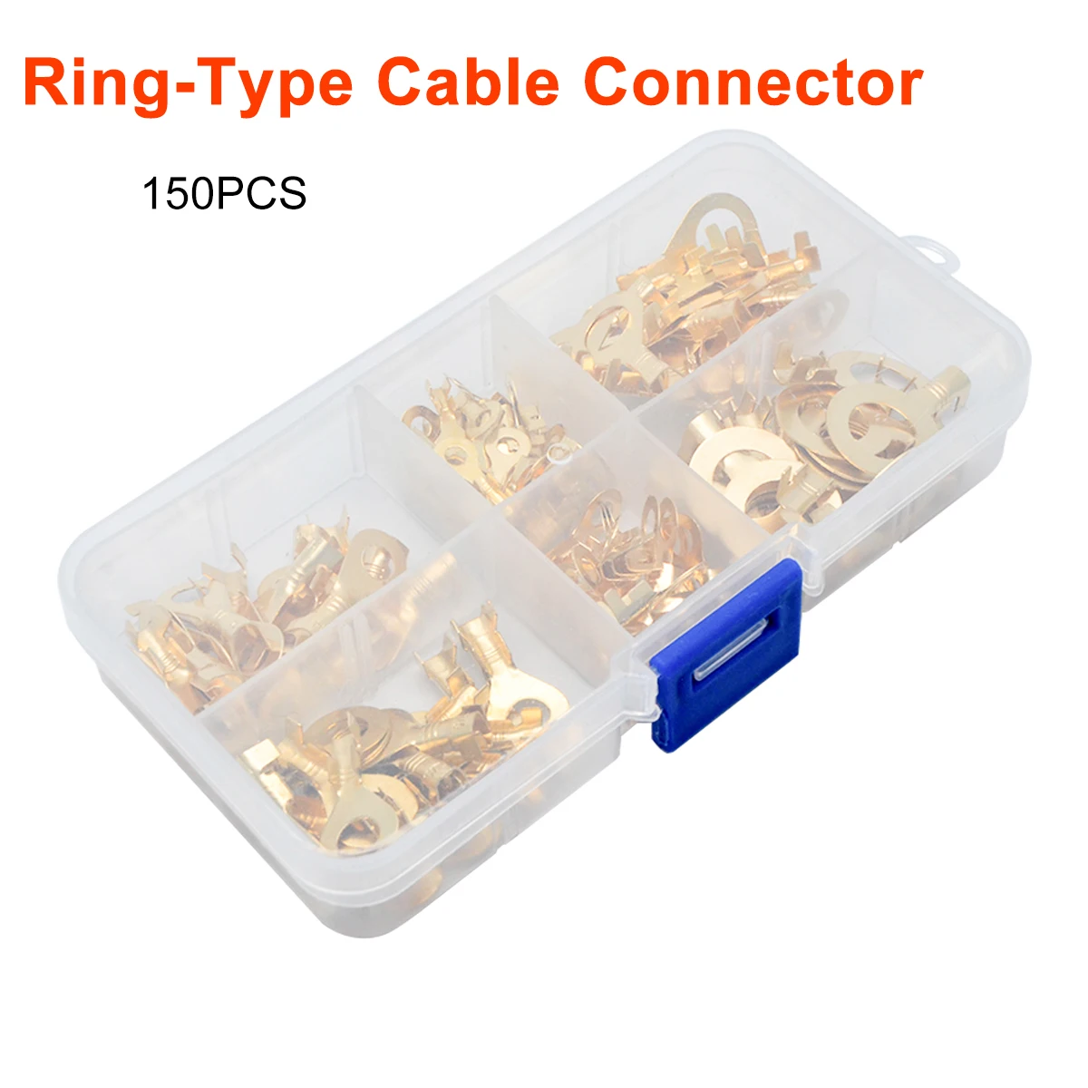 

Car Electronics Accessories 150PCS Insulated Crimp Ring Terminals Wire Connectors Spade Electrical Kit & Box
