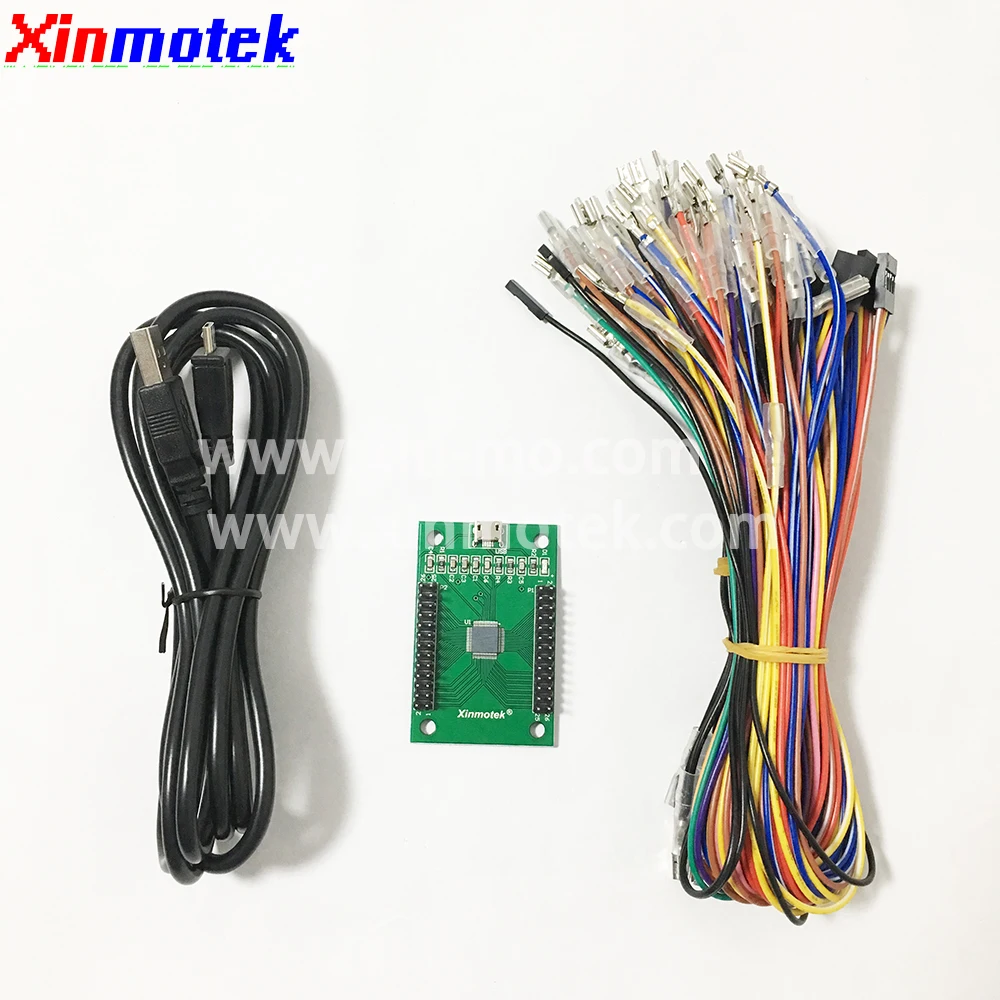 Xinmotek XM 11 светодиодный 2 игроков контроллер с проводами/USB к аркадная игра
