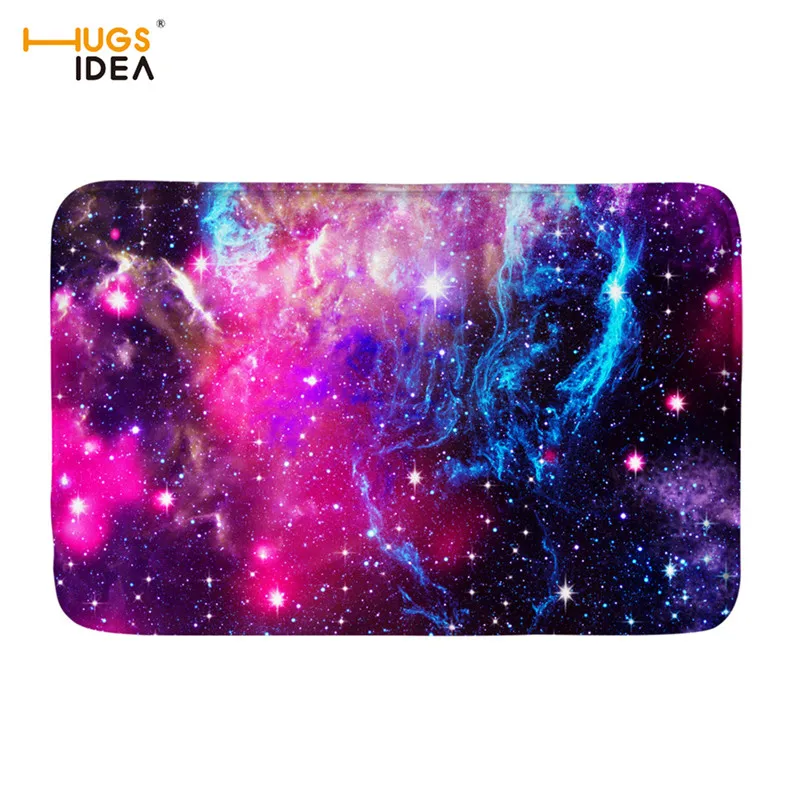 Ковер HUGSIDEA корейский дизайн с принтом звезд для гостиной Galaxy Space 3D
