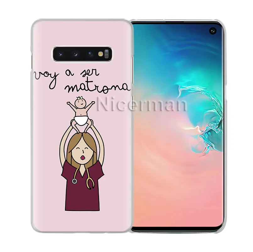 Чехол для телефона samsung Galaxy S10e S10 S8 S9 Plus S6 S7 Edge A40 A50 A70 M20 чехол для доктора медсестры мультяшный Жесткий Чехол для ПК