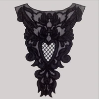 4334 cm black lace collar applique polyester for garment clothes lace fabric apparel sewing on home textiles