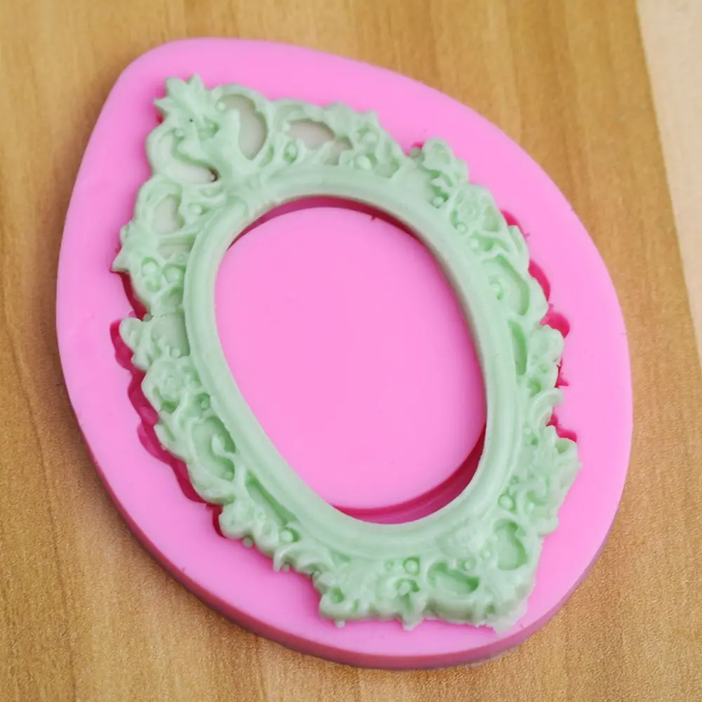 3D DIY зеркало в раме силиконовые формы инструменты для украшения тортов из мастики