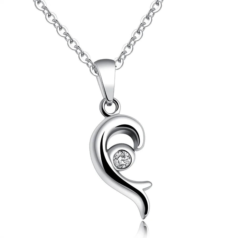 Simple design Pair of Couple jewelry Crystals Stainless Steel sweet Heart Necklace Pendant women Men Gifts | Украшения и