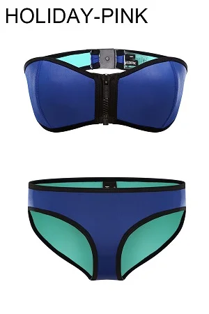 2016 Бесплатная доставка праздничные розовые бирки бикини неопреновый купальник