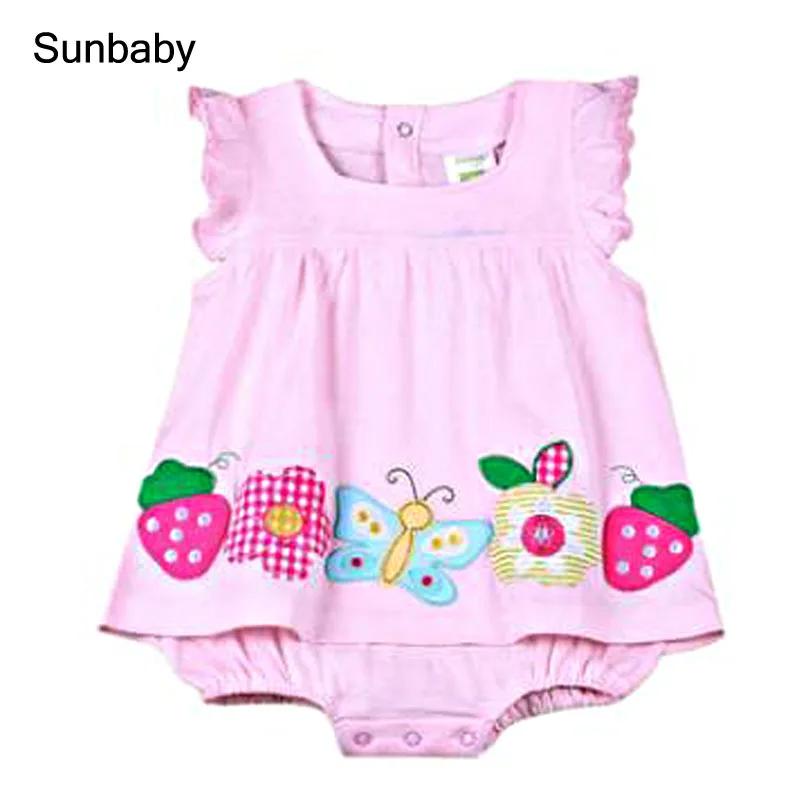 Новое летнее платье для маленьких девочек хлопковые трусы с вышивкой и принтом