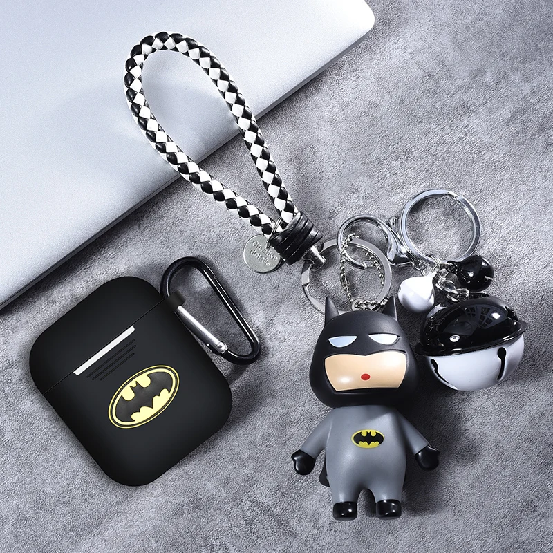 Marvel Бэтмен ТПУ беспроводной Bluetooth наушники Мягкий силиконовый чехол DIY защитный чехол для Apple Airpods зарядный чехол водостойкий