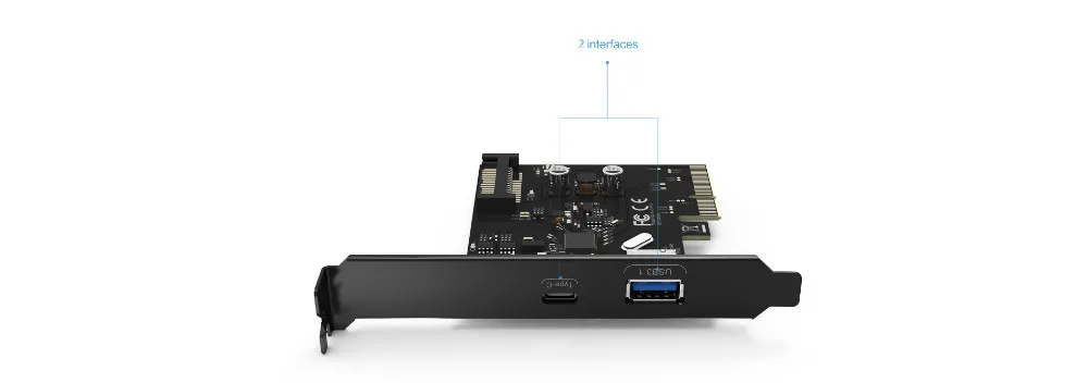 Orico PA31-MAC Настольный ПК материнская плата PCI-E к USB3.1 тип-c Двухпортовая Плата расширения