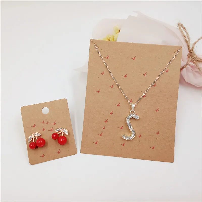 50 шт./лот серьги/карточка для ожерелья женщин Ювелирный Набор аксессуар упаковка