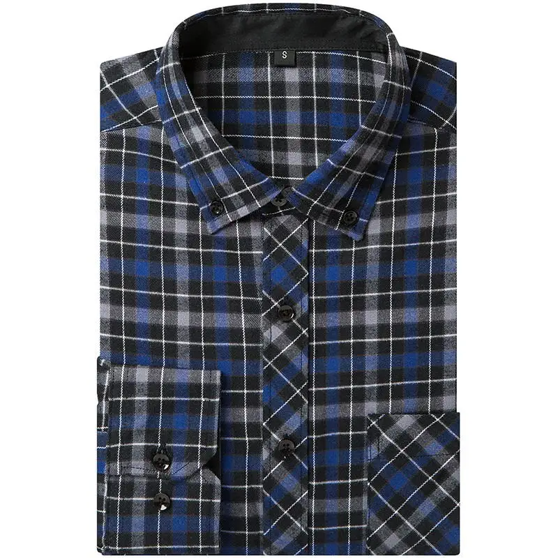 Plaid Shirts Dress Cotton Solid Shirt Men Spring Casual Flannel Camisa Masculina camisa masculina | Мужская одежда