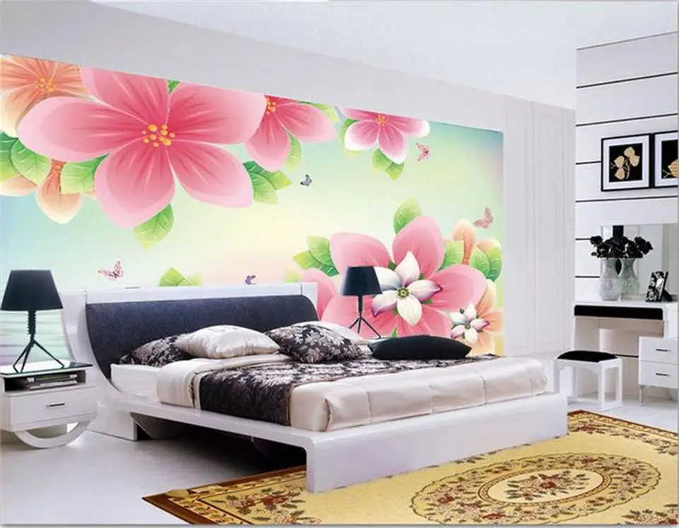Пользовательские 3d фото обои для гостиной Фреска Фэнтези Искусство Цветок фон