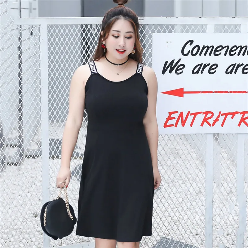 Плюс Размеры женское платье 2019 новые летние темперамент дна Цвет Черный