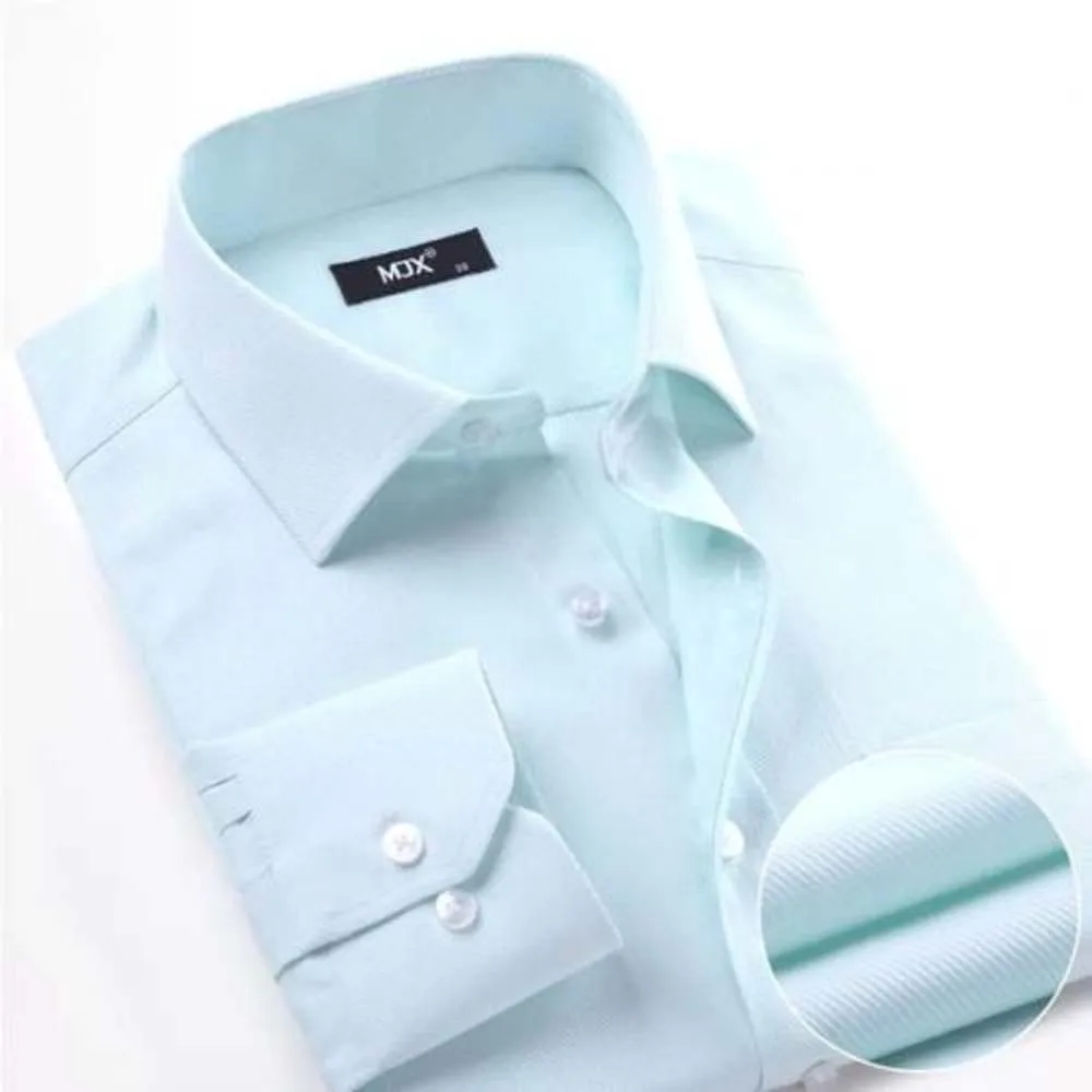 Новый летний 2017 с длинным рукавом твил Однотонная одежда Бизнес Мужская