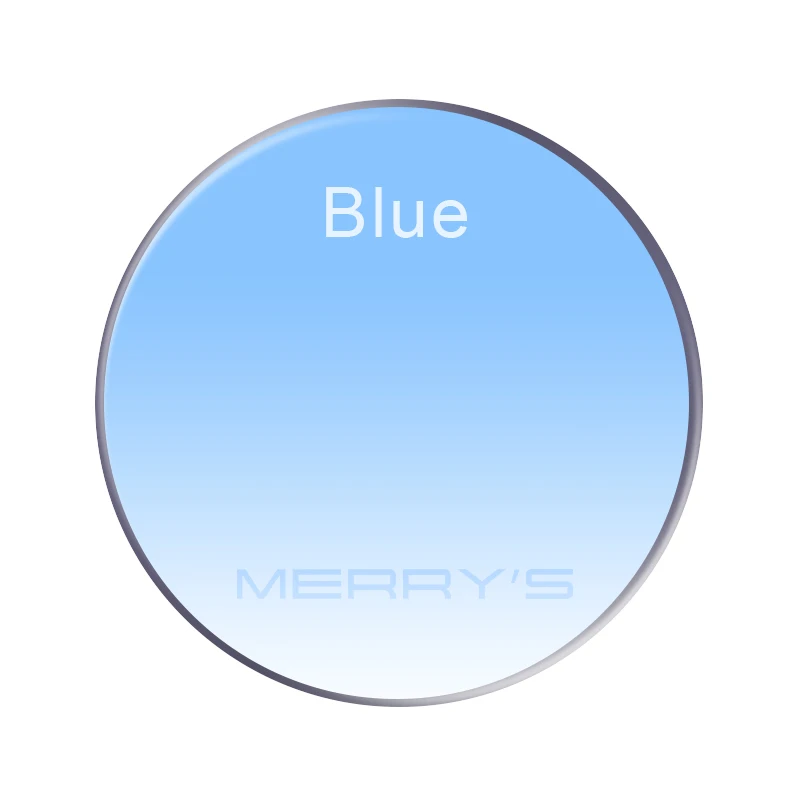 Blue MERRYS, тонированные, окрашенные, серия 1,56, 1,61, 1,67, по рецепту, CR-39, полимерные, оптические очки, линзы, близорукость, дальнозоркость, солнцезащитные очки, линзы - Цвет линз: Blue