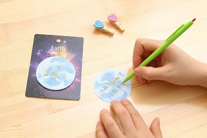 

24pack/lot Mysterious planet design round mini convenient Memo Notepad/sticky notes/office school supplies