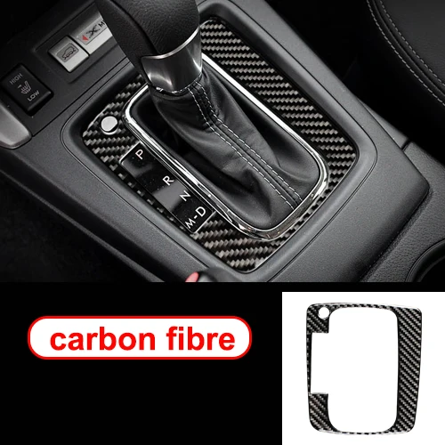 Gear Panel A Аксессуары для Subaru Forester, 2013-, автомобильный Стайлинг, углеродное волокно, панель рулевого колеса, дверная ручка, внутренний стикер - Название цвета: Gear Panel A