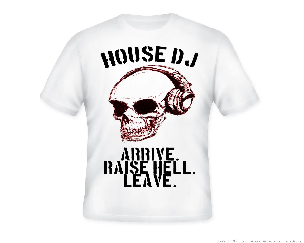 

HOUSE MUSIC - DJ STYLE NEW COTTON WHITE T-SHIRT