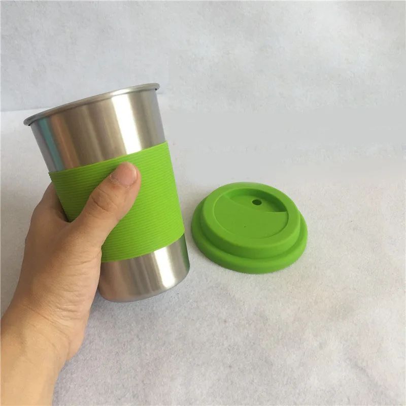 100 шт. 500 мл кружка из нержавеющей стали дорожная Автомобильная портативная