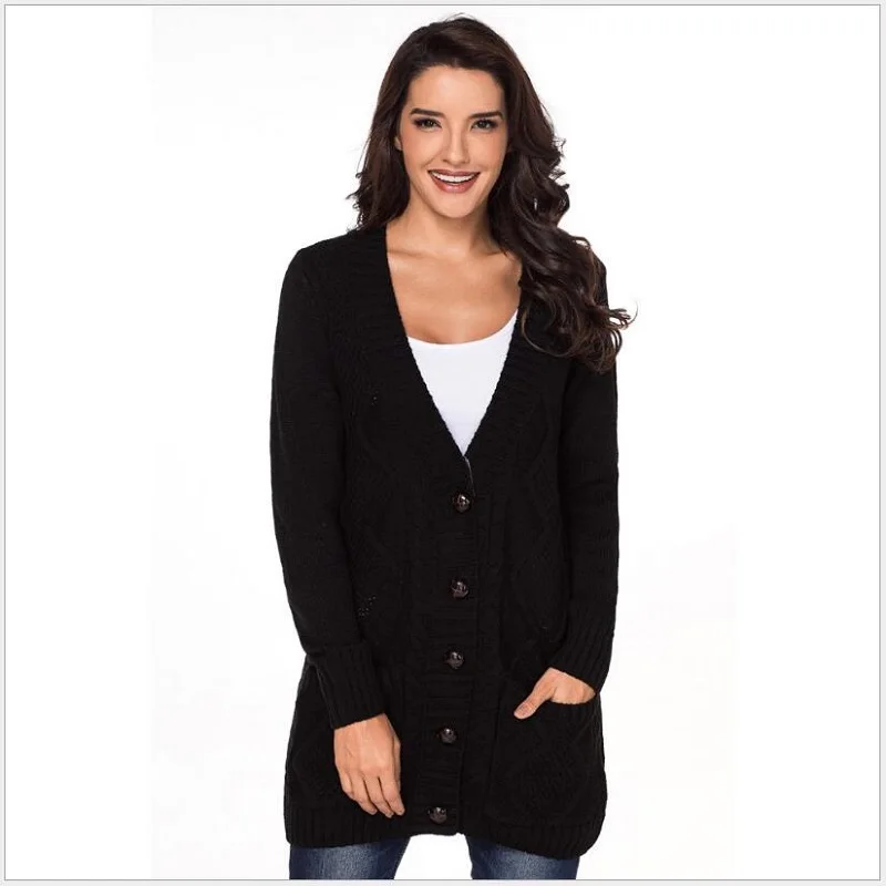 2018 осень-зима Для женщин Повседневное v-образным вырезом с длинным Твердые