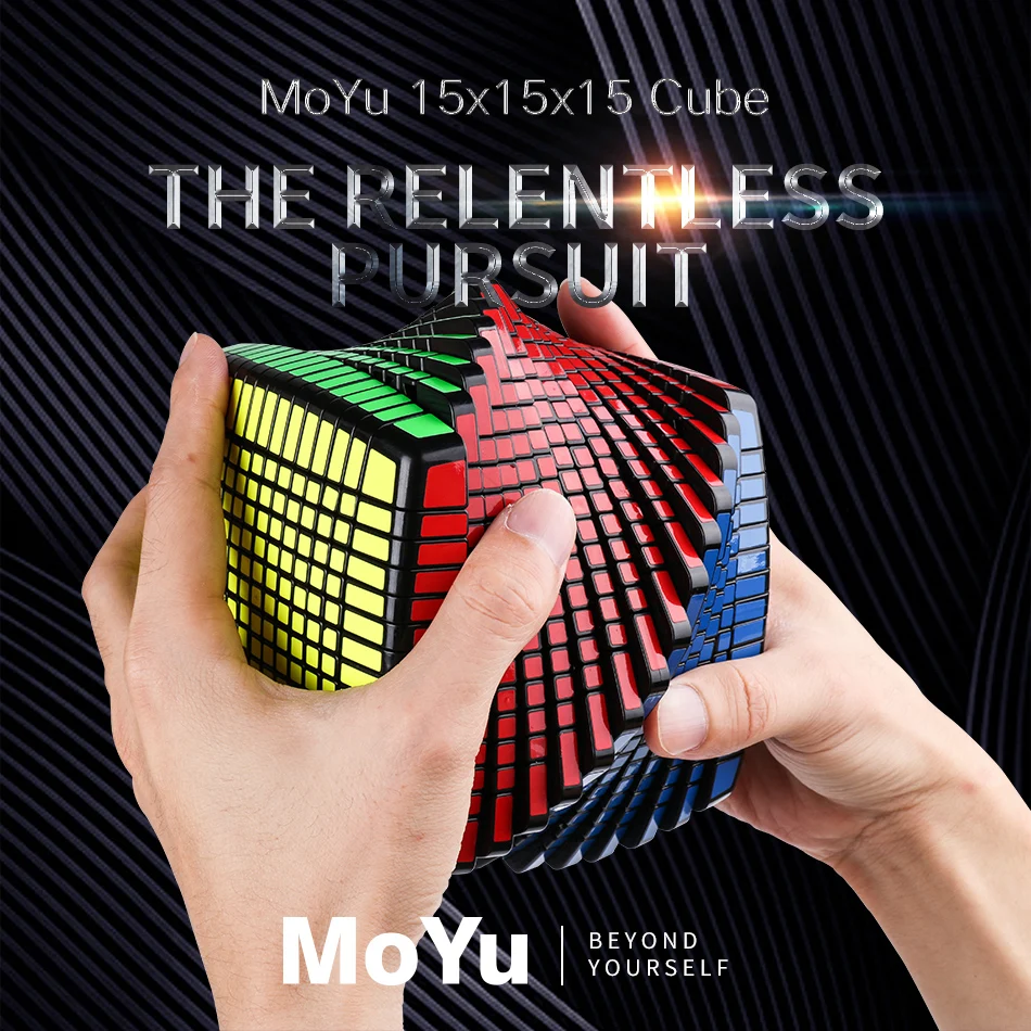Оригинальный MOYU 15 слоев MoYu 15x15x15 куб черный 120 мм скоростной волшебный пазл 15x15