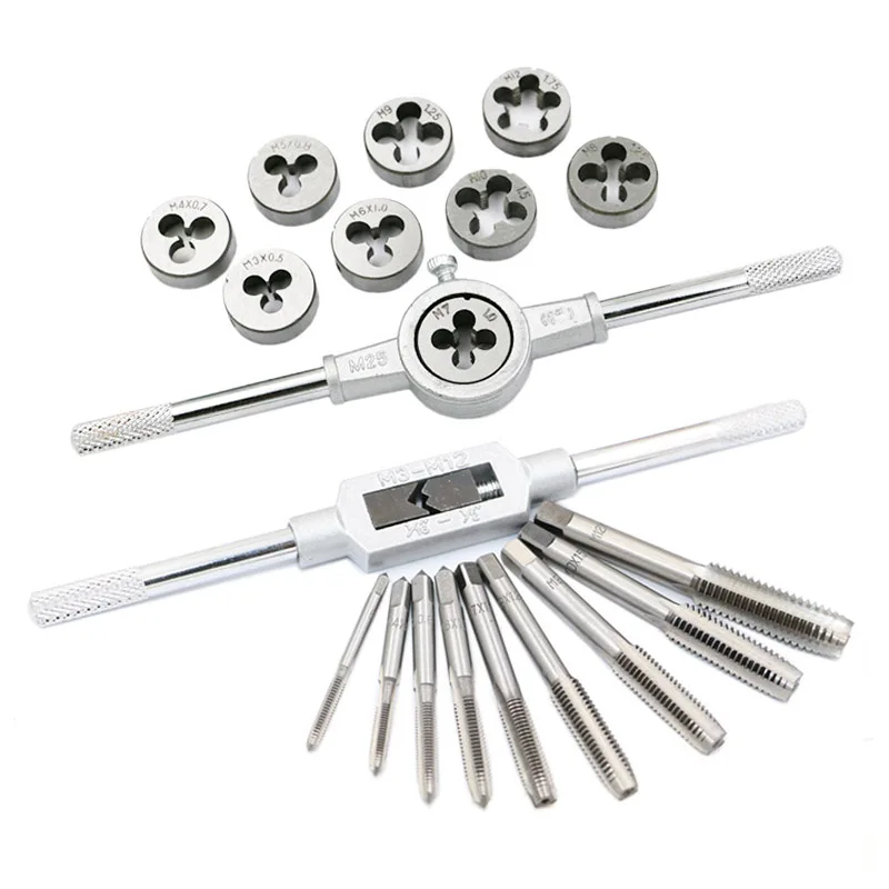20 шт./компл. 1/16 ''-1/2'' NC Tap Dies винтовая резьба карбоновые метчики ручные