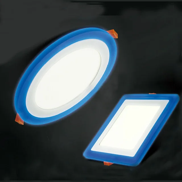 

10pcs 6W 9W 16W Acrylic LED Panel Downlight 3 Model Round Panel light Warm Cold White Blue Ceiling Recessed Lamp Indoor Lighting