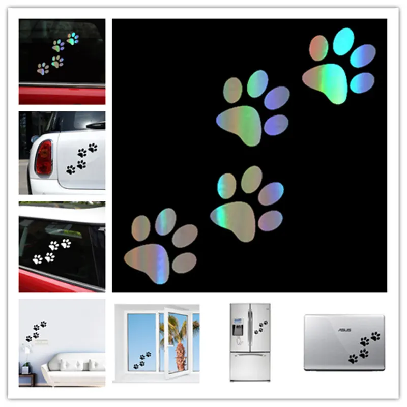 Собака paw print Авто Бампер Окно ноутбук обои холодильник поделки мультфильм