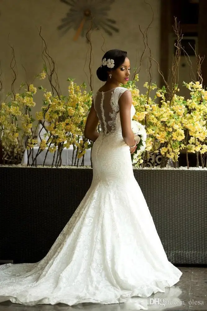 Роскошные африканские кружевные свадебные платья с юбкой-годе 2020 потрясающие на