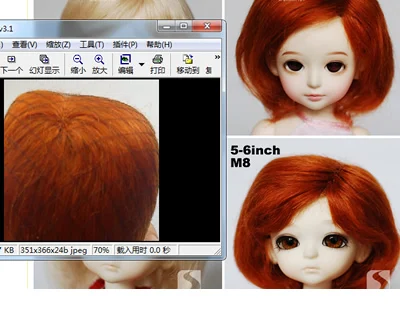 1/6 BJD парик YOSD кукла парик 5 цветов мохер кудрявые косички