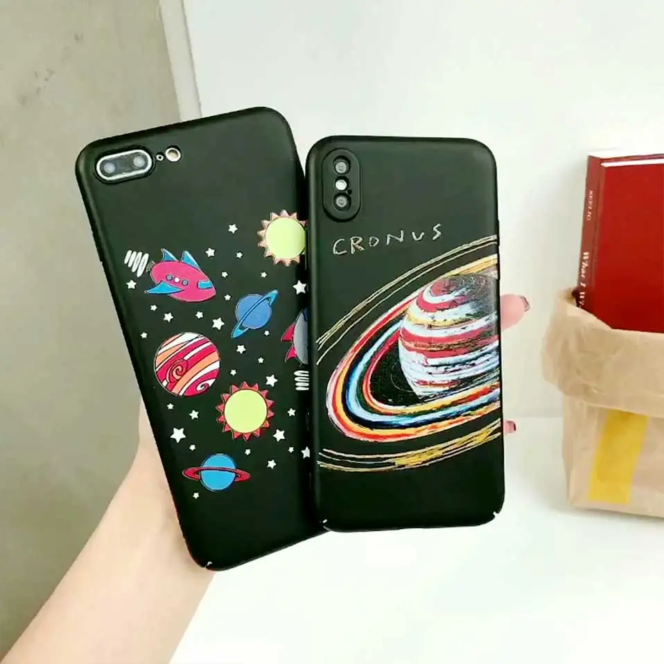 Silicone cartoon planet For iPhone 6 6S 7 8 Plus iphone TPU X Coque Capa Funda Drop-proof Back Covers |