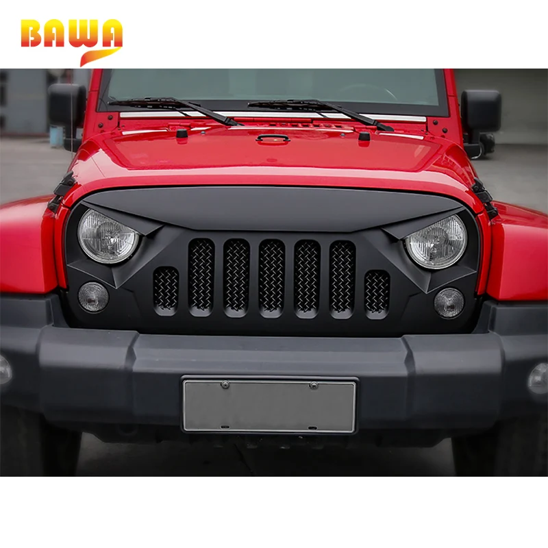 BAWA гоночные грили для Jeep Wrangler JK 2007- передняя решетка аксессуары для гриля для Jeep Wrangler JK автомобильные внешние аксессуары
