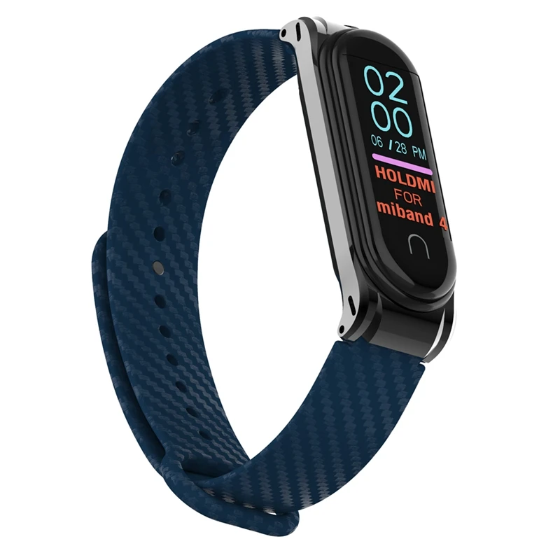 OLLIVAN mi Band 4 ремешок из кремния и углеродного волокна для Xiaomi mi Band 4 ремешок с металлической рамкой чехол-браслет mi band 4 Correa черный розовый