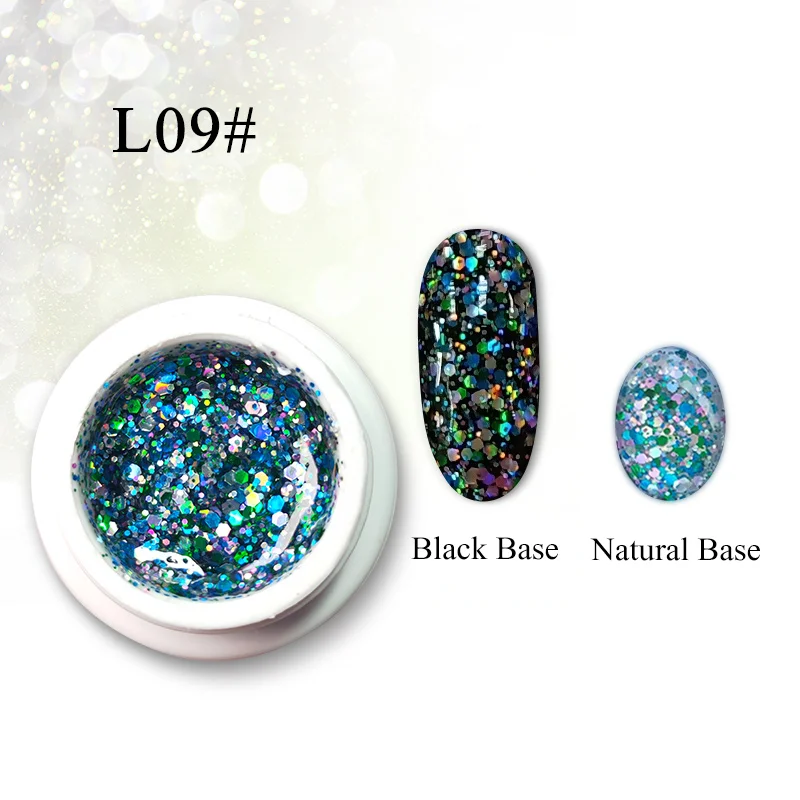 diamond glitter L09 Francheska Блестящий Гель-лак для ногтей Блестящий lakiery hybrydowe Soak Off Bling Sequins Гель-лак lakier hybrydowy UV Гель-лак - Цвет: diamond glitter L09
