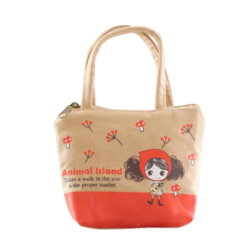 XZP Новый Модный маленький детский кошелек для монет милая холщовая мини сумка