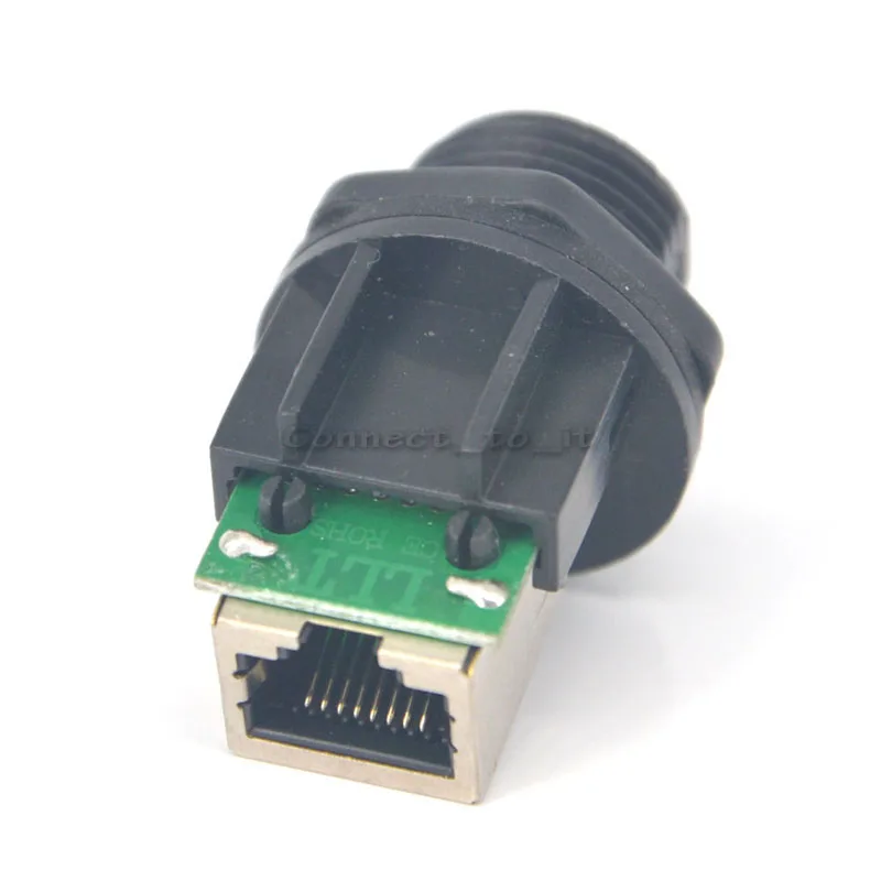 RJ45 разъем Панель Крепление IP68 водонепроницаемый провода разъемы панель только M19 разъем адаптер