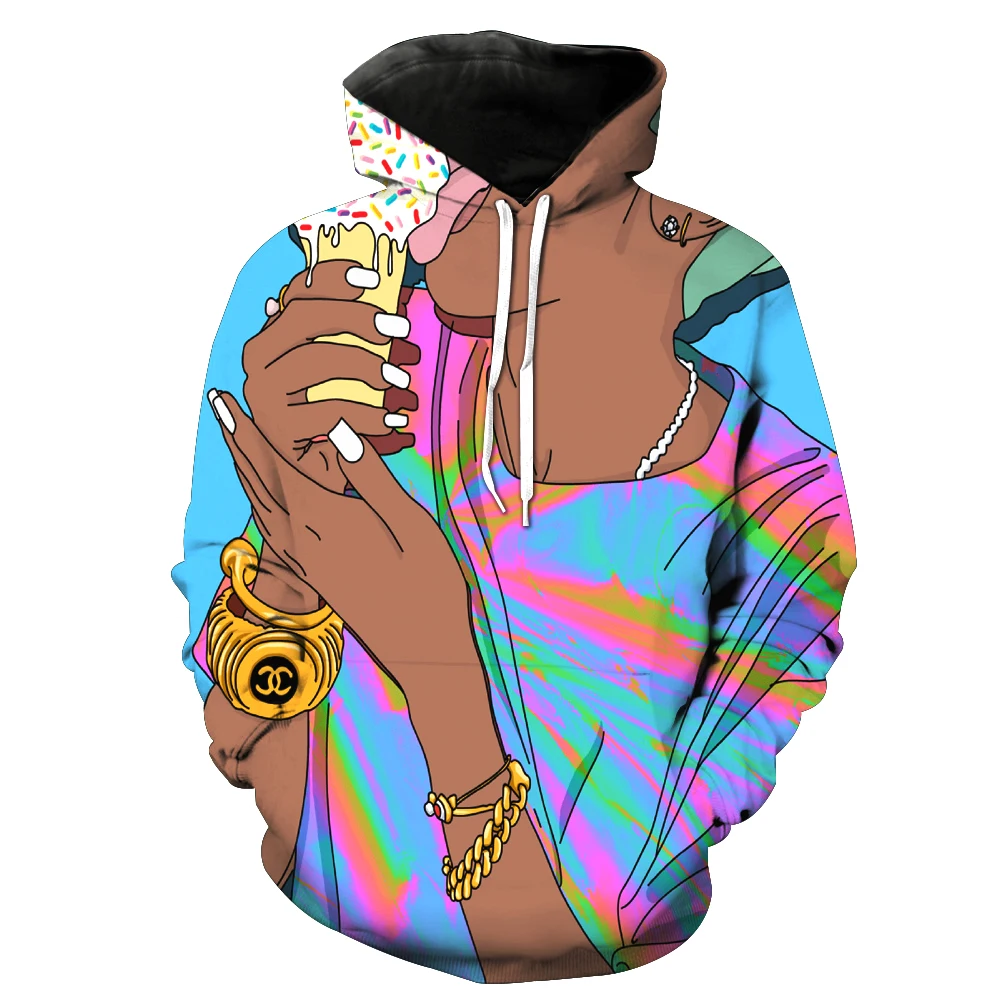 

2019 New Fashion Sweatshirt Men / Women 3d Hoodies Print cartoon character pattern Slim Unisex Slim Stylish Hooded Hoodies