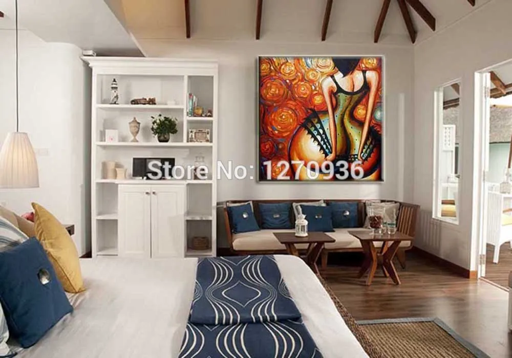 Wall Decor Beautiful Classic Sexy Women Big Ass 100% Handmade Abstract Paintings Figure Oil Painting On Canvas as for Art Gifts | Дом и сад