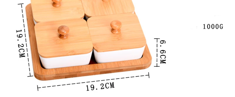 Креативный прямоугольный Керамика Bamboo сухая фруктовый коробочка, мыльница трансформирующаяся решетками коробка конфет сухофрукты закуски десерт Чай лоток
