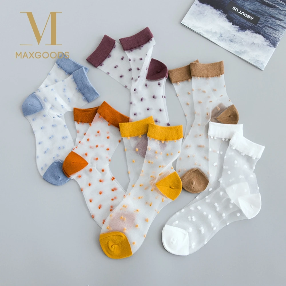 1 пара летние крутые винтажные дышащие прозрачные ультратонкие женские носки в