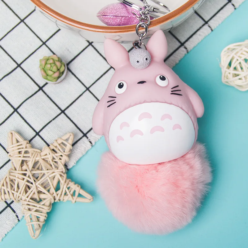 Мини мой сосед синий Тоторо плюшевая игрушка-брелок kawaii Аниме Тоторо зонтик плюша кошка кукла брелок