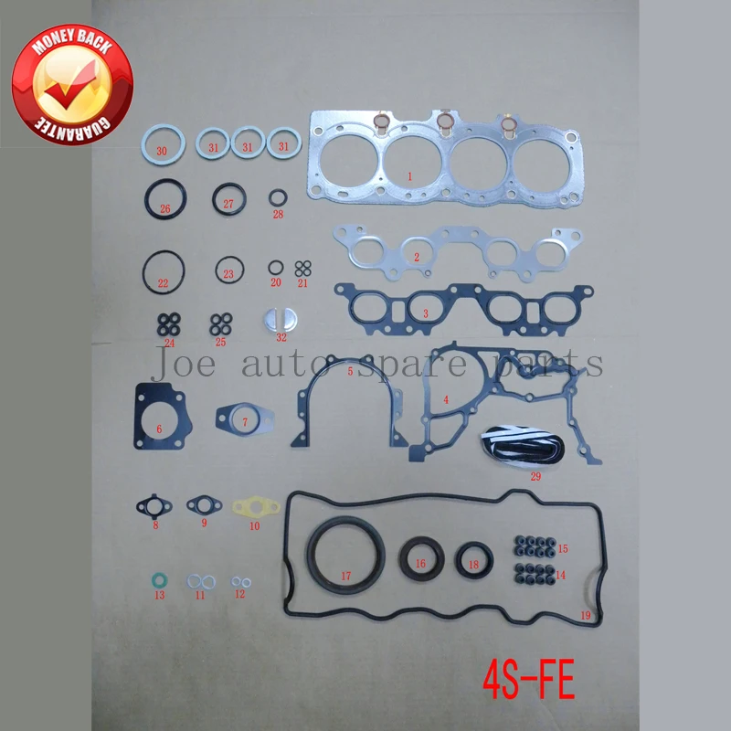 4S 4SFE полный комплект прокладок для двигателя Toyota 1838CC 1.8L 04111 74280 0411174280 74280|full gasket
