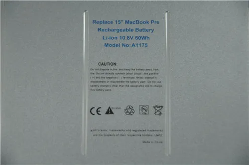 10.8V 60Wh Laptop Battery for Apple A1175 MacBook Pro 15&quot A1150 A1226 A1211 MA348G/A | Компьютеры и офис