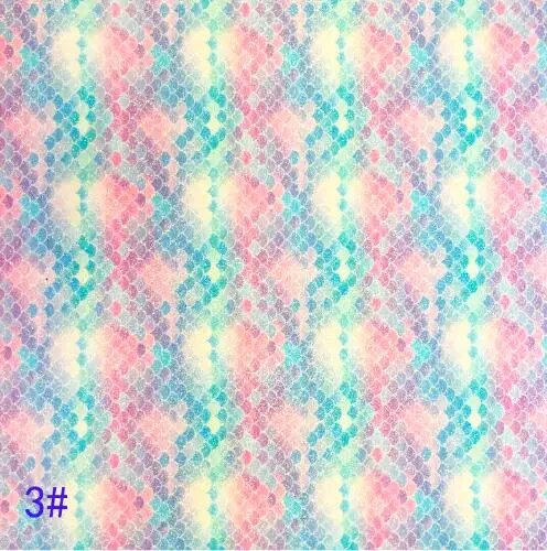 3 22*30 см Радуга Цвет Блеск Русалка ткань синтетическая кожа волос лук diy украшения ремесла одежда швейная одежда для шитья - Цвет: 3