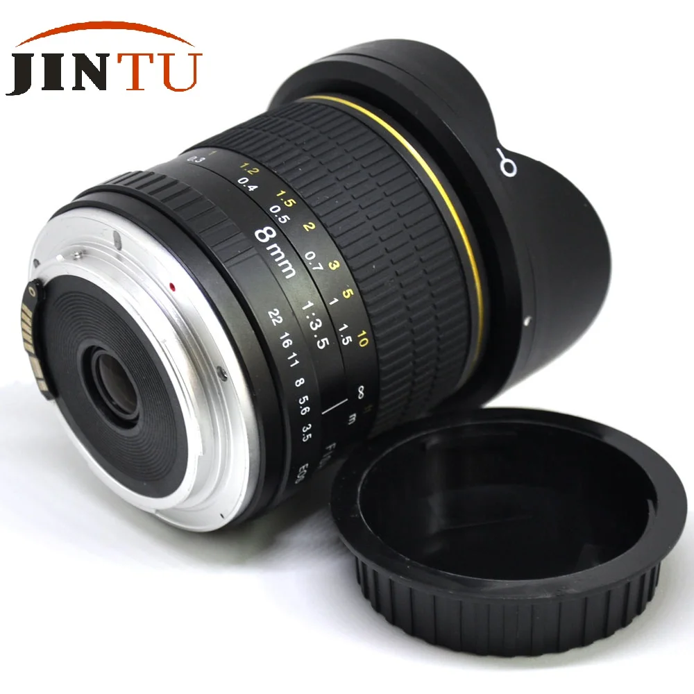 Супер широкоугольный объектив JINTU 8 мм MARK II F/3 5 для камеры Canon EOS EF 80D 77D 70D 7D 6D T7i T7s T6i T6